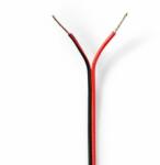 Nedis Cablu pentru difuzor | 2x 0, 50 mm2 | CCA | 100, 0 m | Rotund | PVC | Negru / Roșu | Înveliș retractabil (CAGW0500BK1000)