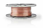 Nedis Cablu pentru difuzor | 2x 4, 00 mm2 | Cupru | 25, 0 m | Rotund | PVC | Transparent | În bobină (CABR4000TR250)