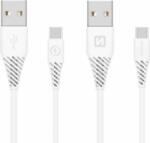 SWISSTEN 71504400 USB-A apa - USB-C apa 3.1 Adat és töltőkábel - Fehér (1.5m) (71504400)