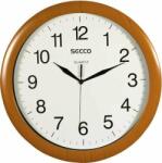 Secco Ceas de perete SECCO, 33 cm, SECCO "Sweep Second", ramă cu efect de lemn (S TS8002-97)