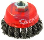 GEKO Korong homlok drótkefe - fonott drót 100mm M14 G00592 (G00592)