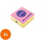SPREE Set 2 x Notite Adezive, 75x75 mm, 320 File, 4 Culori Neon (HOK-2xKH-SP565 439)