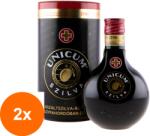 Zwack Set 2 x Lichior Unicum Szilva, 34.5%, 0.5 l, Cutie Metalica