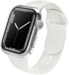 Apple Watch 7-8 (45mm), Műanyag védőkeret, 9H üveggel, szíj nélkül, Uniq Legion, átlátszó - tok-shop