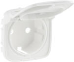 Legrand 754845 Valena Allure 2P+F csatlakozóaljzat burkolat, csapfedeles, fehér (754845)