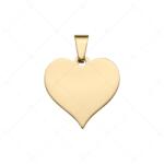  BALCANO - Heart / Szív alakú gravírozható nemesacél medál 18K arany bevonattal