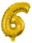 Számok Arany Gold mini 6-os szám fólia lufi 35 cm