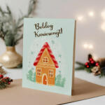  Karácsonyi Üdvözlőlap - Mézeskalácsház