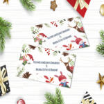  Karácsonyi Képeslap - Állatos - 8db