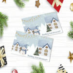  Karácsonyi Képeslap - Hóember - 8db