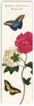 Fridolin Könyvjelző 5x16cm, Maria Sibylla merian: Rose, white and pink - szep-otthon