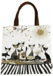 Fridolin Textil bevásárlótáska 38x40cm, polyester, Rosina Wachtmeister: Cats Sepia