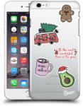 Picasee Husă neagră din silicon pentru Apple iPhone 6 Plus/6S Plus - Christmas Stickers