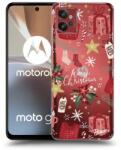 Picasee Husă neagră din silicon pentru Motorola Moto G32 - Christmas