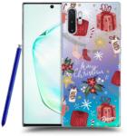 Picasee Husă neagră din silicon pentru Samsung Galaxy Note 10+ N975F - Christmas