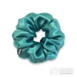 GR80 Türkiz szatén selyem hajgumi, scrunchie