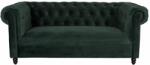 Dutchbone Zöld bársony kétüléses kanapé DUTCHBONE Chester 186 cm (3200133)