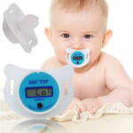  SMARTECH Suzeta cu termometru pentru bebelusi, cu protectie, Bleu