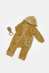 BabyJem Salopeta elefant cu maneca lunga si gluga din 80%bumbac organic si 20% poliester - mustar, babycosy (marime: 18-24 luni)