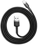 Baseus Cablu de date USB la Lightning Baseus Cafule 2.4A 0.5m (gri+negru) CALKLF-AG1