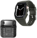 UIQ Set Carcasa + Curea ceas sport UIQ, compatibila cu Apple Watch 4 5 6 SE SE 2 7 8 9, 44mm 45mm, Verde - ES00738