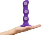 Strap On Me Geisha Balls Dildo with Rotating Balls Purple M