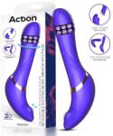 Action Rayden Detachable Rotating Beads Vibrator with Pulsation Purple