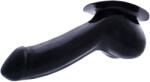 Toylie Latex Penis Sleeve Adam with Base Plate 13cm Black