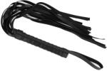Intense Fetish Vegan Leather Flogger Black