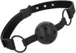 Intense Fetish Vegan Leather Ball Gag Black