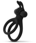 EasyToys Share Ring Double Vibrating Cock Ring with Rabbit Ears Black