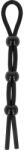 Coquette Ohmama Cord-Cock and Testicles Ring Black