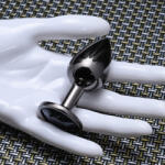 EVOLVED Black Gem Anal Plug Small Dark Metal