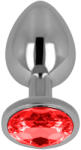 Ohmama Anal Plug Metal Red 7cm
