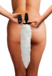 Tailz Vibrating Narrow Anal Plug With Tail Fox White