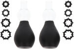 TABOOM Nipple Enlargers with 8 Rings Black