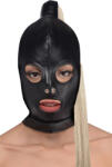 Strict Blonde Ponytail Bondage Hood Black