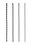 Ouch! Silicone Spiral Screw Plug Set Beginner Urethral Sounding Black
