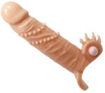 Pretty Love Connor Penis Sleeve Vibrator with Clitoral Stimulator Nude