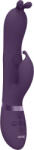 VIVE Gada Vibrating Bunny Ear G-Spot Rabbit with Pulse Wave Shaft Purple