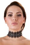 Cottelli Choker with Pearls and Rhinestones 2450186 Black