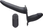 Strap U Pegger Beginner Vibrating Double Dildo + Harness Black