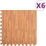 vidaXL Saltele de exerciții, 6 buc. , fibră lemnoasă, 2, 16 ㎡, spumă EVA (92458) - comfy Covor
