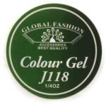 Global Fashion Gel color unghii, vopsea de arta, seria Distinguished Green, Global Fashion, 5gr, J118