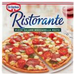 Dr. Oetker Ristorante gyorsfagyasztott pizza szalámival, mozzarella sajttal és pesto szósszal 360 g