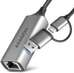 AXAGON ADE-TXCA USB-C + USB-A Gigabit Ethernet Adapter Grey (ADE-TXCA)