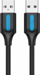 Vention COJBF USB Type-A apa - USB Type-A apa 2.0 Adat és töltő kábel - Fekete/Kék (1m) (COJBF)