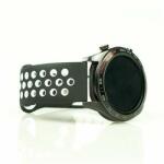 Mybandz curea de ceas din silicon respirabil de 20 mm, negru și alb (20SKU704) (20SKU704)