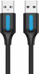 Vention COJBH USB Type-A apa - USB Type-A apa 2.0 Adat és töltő kábel - Fekete/Kék (2m) (COJBH)