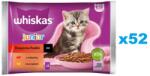 Whiskas Junior 52x85g Classic Meals nedves cicatáp marhahúsos és csirkés mártással